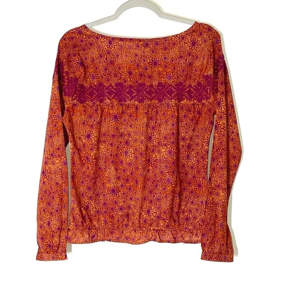 Gramicci Floral Embroidered Peasant Blouse Size Small - Picture 9 of 9